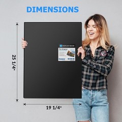 Heavy Duty Portfolio Binder 18″x24″ with 30 Clear Sleeves for Artwork