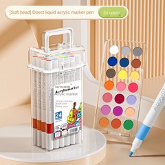 Markers Paper-friendly No Peeling Water-based 80/24 Colors Fine Tips Coloring Ma