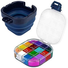 1 PCS Airtight Paint Saver Storage Palette Box 16-Well Palette Box with Lid4877