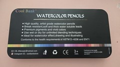 Cool Bank Model 160 Watercolor Pencils 160-Color Tin Set, Rich Vibrant