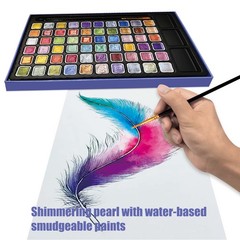 GlisDyck Mini Shimmer Watercolor Paint 60 Count (Pack of 1), 60 Colours（1ml）