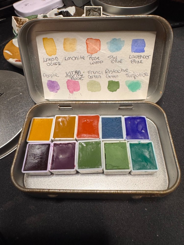 Woodland Flowers Pallet Handmade watercolors from earth pigments Edith Schmidt