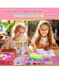 Art Supplies for Kids,66PCS Drawing Kits with Unicorn Storage Case for Girls …