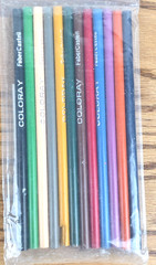 Vintage Faber Castell Coloray 12 Coloring Pencils Cedar Wood Thick Lead NIP USA