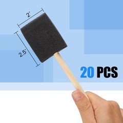 20 Pcs Foam Paint Brushes 2 Inch Foam Brush Wood Handle Sponge Brush Sponge Brus