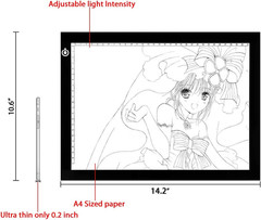 Litenergy A4 LED Copy Board Light Tracing Box, Ultra-Thin Adjustable USB Power A
