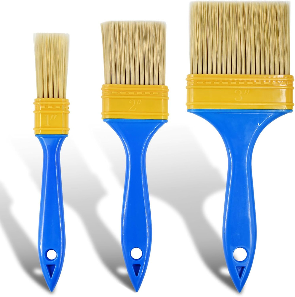 3 Pack Paint Brushes – Ideal for Priming, Painting, Varnishing, Wood, Walls, and