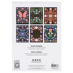 Brea Reese: Scratch Art Paper Pad – Butterfly Garden 9×12 inches, Multicolor