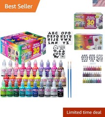 Vibrant 30 Color 3D Paint Set – Safe, Permanent & Ideal for Creative Projects