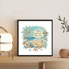 Aestalrcus Beach Summer Diamond Art Kits for Adults, Special Shape Beach-1