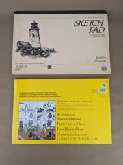 Artist Job Lot 6 Sketch Drawing Pads 14×17 Books 300+ Sheets Total Medium/Heavy