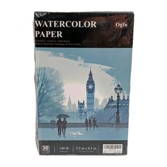 Watercolor 5.5″x8.5″ Sketchbook Paper, 30 Sheets 140 Lb Cold Press Acid Free New