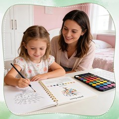 Watercolor Workbook，36 Colors Water Coloring Book Paint Set for Adults,12
