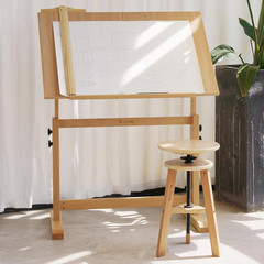 Wood Drafting Table – Adjustable Height, 35.5″X23.5″ Plan Table for Construction