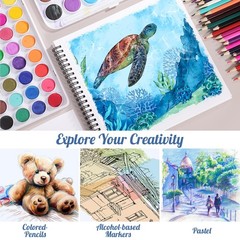135lb/200gsm Marker Paper Pad, 8.3×8.9in Double Sided Bleedproof Sketch Pad, …
