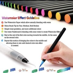 20 Color Watercolor Brush Pen Set Nylon Brush Tip Artists Art Markers Multicolor