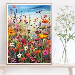 Wildflower Paint by Numbers Kit for Adults 16×20 Inch Canvas Art