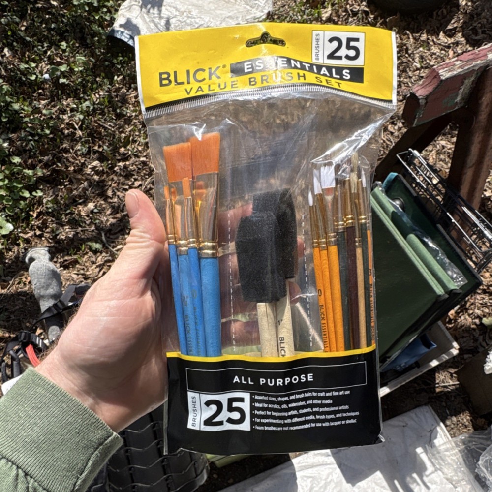 Blick Essentials Value Brush Set Assorted Brush Shapes 25 Pack