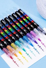 12-72 Acrylic Paint Brush Pens Set for Rock Fabric Wood Glass DIY Art Crafts
