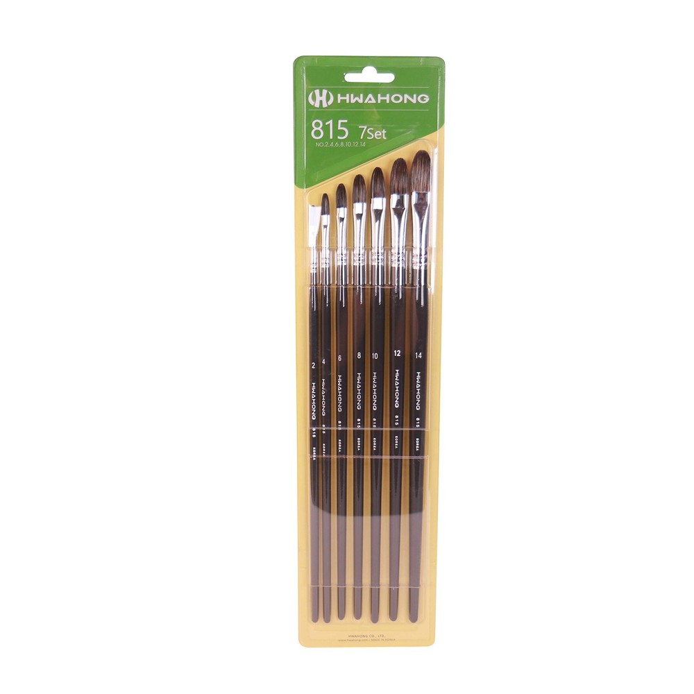 Art Paint Brushes 815 Series, Brush Set of 7 – Oil, Acrylic, Watercolor Paints