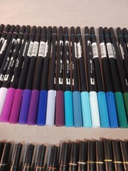 Tombow ABT Dual Brush Tip Marker Pens Lot of 49 Dynamic Strokes Fine Line