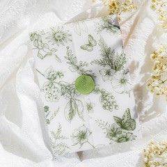 50 PCS PreFolded Vellum Jackets Fits 5×7 Inch Invitations Sage Green Toile