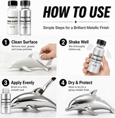 Liquid Leaf Paint – Alcohol-Based Airbrush Paint – High Gloss Finish Silver 1 Fl
