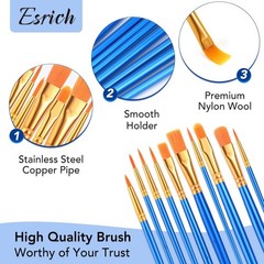 Versatile 240-Piece Nylon Brush Set for Watercolor, Acrylic, and Oil Painting