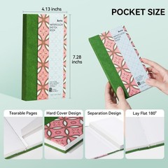 Arrtx Watercolor Journal, 140 LB, 300 GSM, 100% Cotton Paper Hot Press 24 Sheets