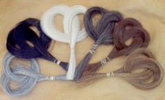 HORSEHAIR, 1 ounce, Bulk, horse tail hair, Great for crafts, salt-pepper GRAY
