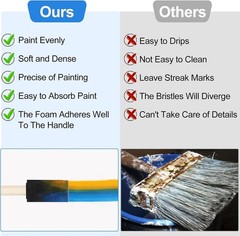 Foam Paint Brushes 40pcs Small Craft and Detailing Foam Brush Set