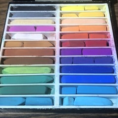 box of 24 vintage Alphacolor Weber costello pastel squares No. 142 Square Chalk