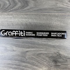 Graffiti Fabric Markers 6ct Green Blue Red Yellow Brown Black