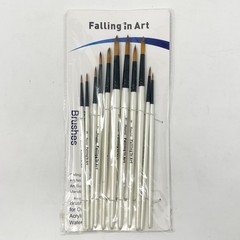 Falling In Art 11 Paint Brushes Set Painting Drawing Oil Acrylic Watercolor Art