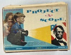 Project A Scope Brumberger Vintage In Box Abe Lincoln Projectascope