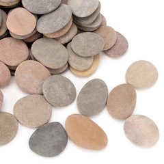 232-240 PCS Craft Rocks, 1.3″-2.2″ round Grey Rocks, 18 Pounds
