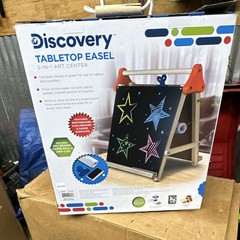 Discovery 3-in-1 Art Center Tabletop Easel Whiteboard Chalkboard Paper