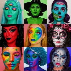 Athena Face Body Paint Oil Palette, 20 Colors Large Black White Professional Fla