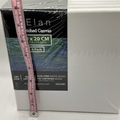 6 Pack Of Stretched Canvases 60x60cm 7.9” Square White 100% Cotton Art Crafts