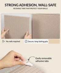 Large Felt Bulletin Board 48×36 Inch Push Pins Adhesive Tabs Beige Cork Vision