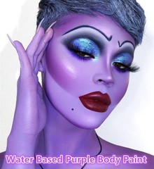Go Ho 6 Colors Purple Face Body Paint,Cream Water 6 Makeup