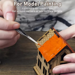 11Ps/Lot Triangle Birch Rod Miniature Hook Line Pen Art Painting Brushes Weasel