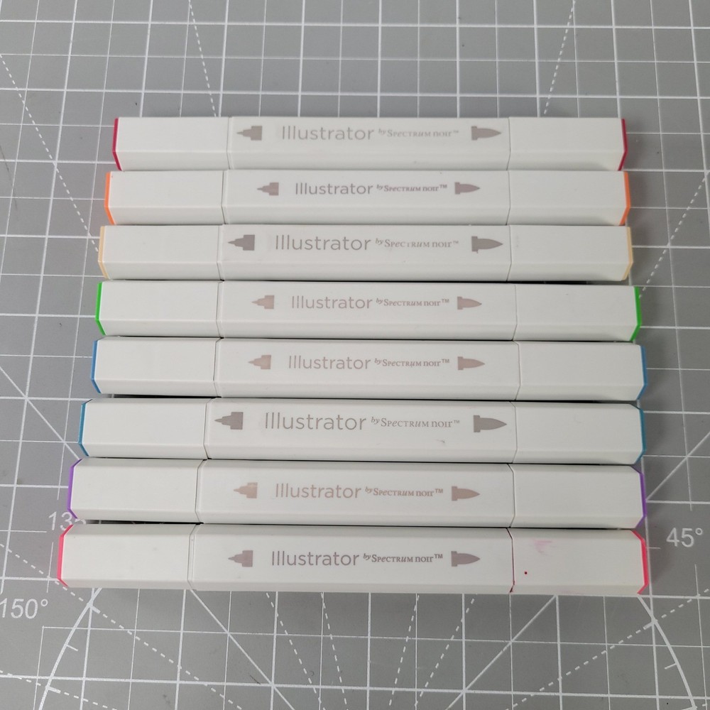 Spectrum Noir Illustrator Markers Lot 8 Multicolor Dual Tip Alcohol