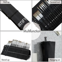 25 Pieces Professional Paint Brush Set – Expert Series Synthetic Nylon Brushes