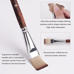 25pcs Paint Brush Set, Fuumuui Acrylic Paint Brushes, Professional Artist Se…