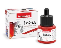Waterproof Drawing Ink 35ml Dropper Red for Calligraphy Art