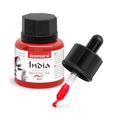 Waterproof Drawing Ink 35ml Dropper Red for Calligraphy Art