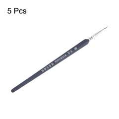 5pcs Detail Paint Brushes 7mm Nylon Miniature Painting Brush(00#), Black