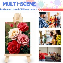 Acrylic Paint by Numbers Kit, Colorful Flowers, 16×20, Unframed Adult Art