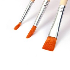 Round/Flat/Fine Tip Brush Paintbrushes Nylon Hair Artist Acrylic Paint Brushes
